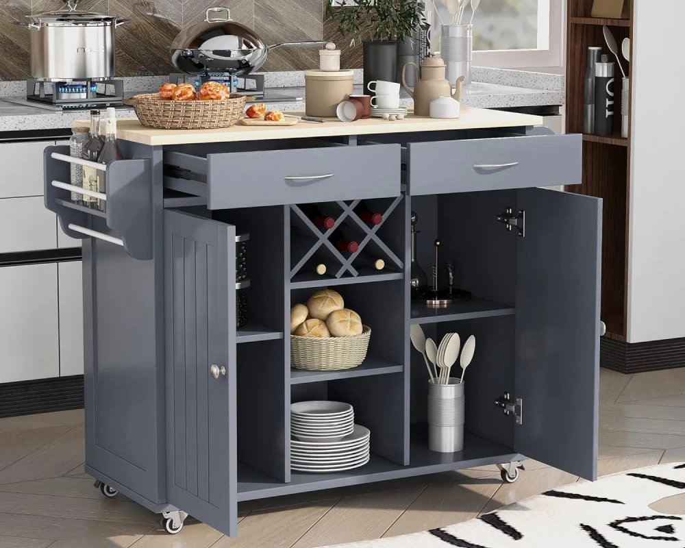 small kitchen rolling cart